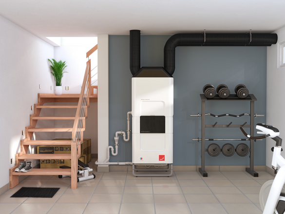 Rendering Zehnder ComfoClime 36 Comfortable indoor ventilation Front view