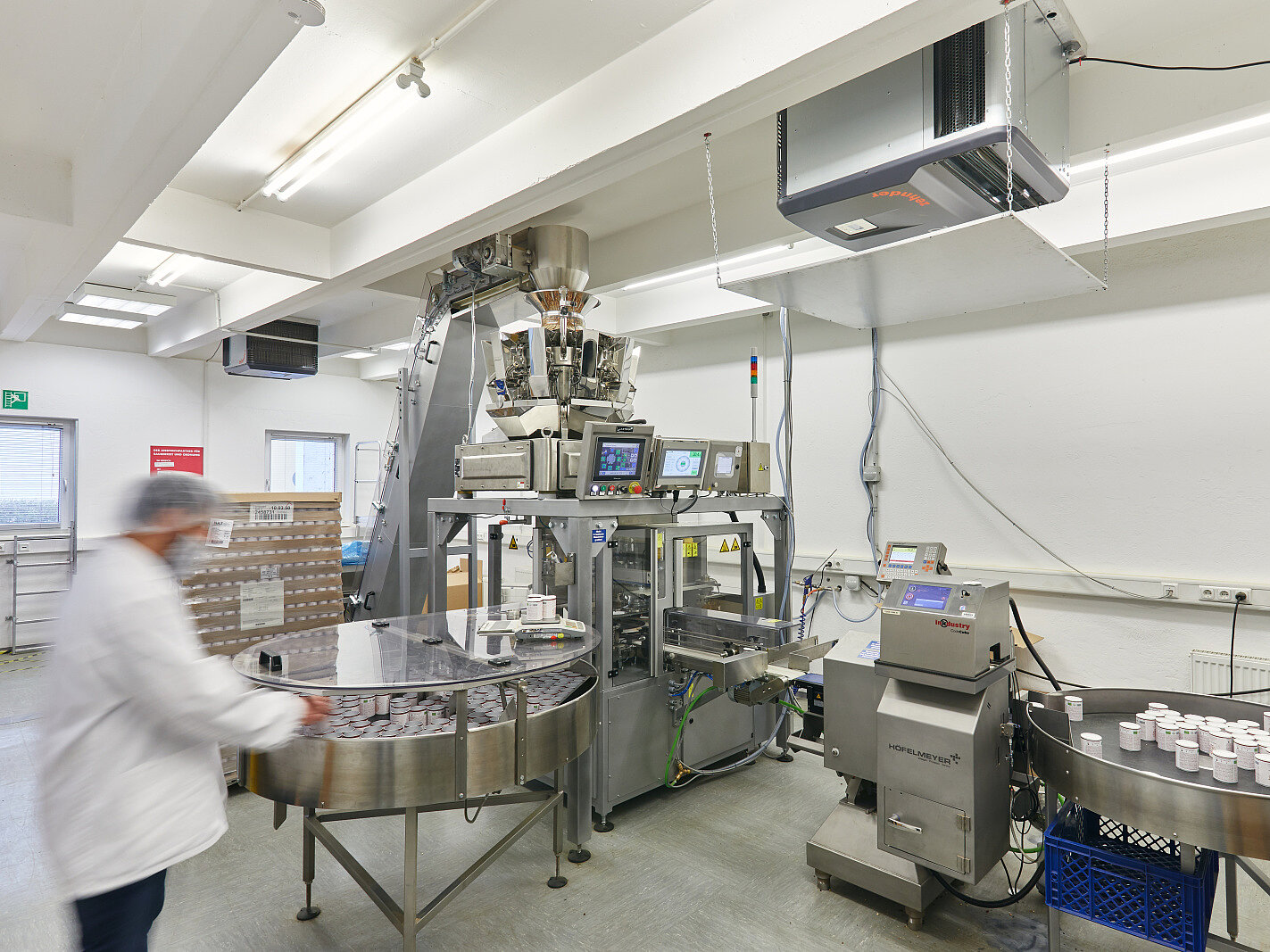 Air filtration mymuesli: Luftfilterung direkt an der Staubquelle