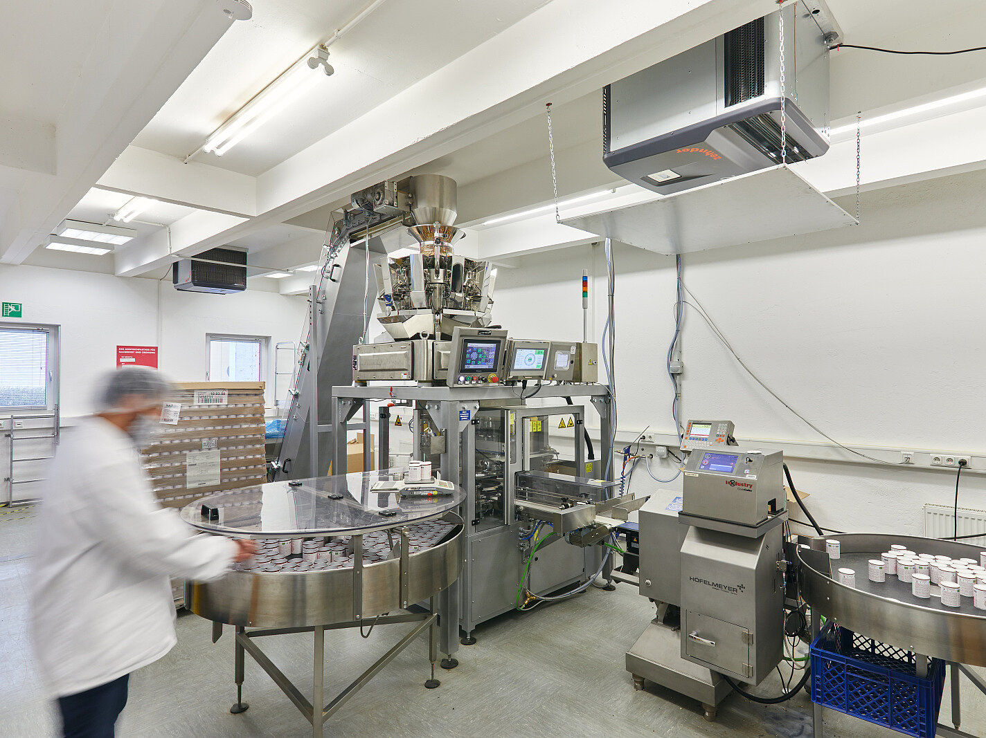 Luftfilterung mymuesli: Luftfilterung direkt an der Staubquelle